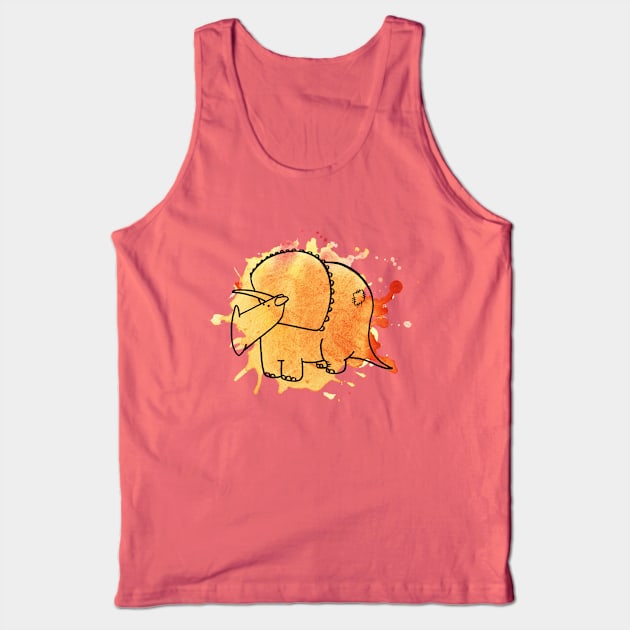 Triceratops Splash Tank Top by Jeffw